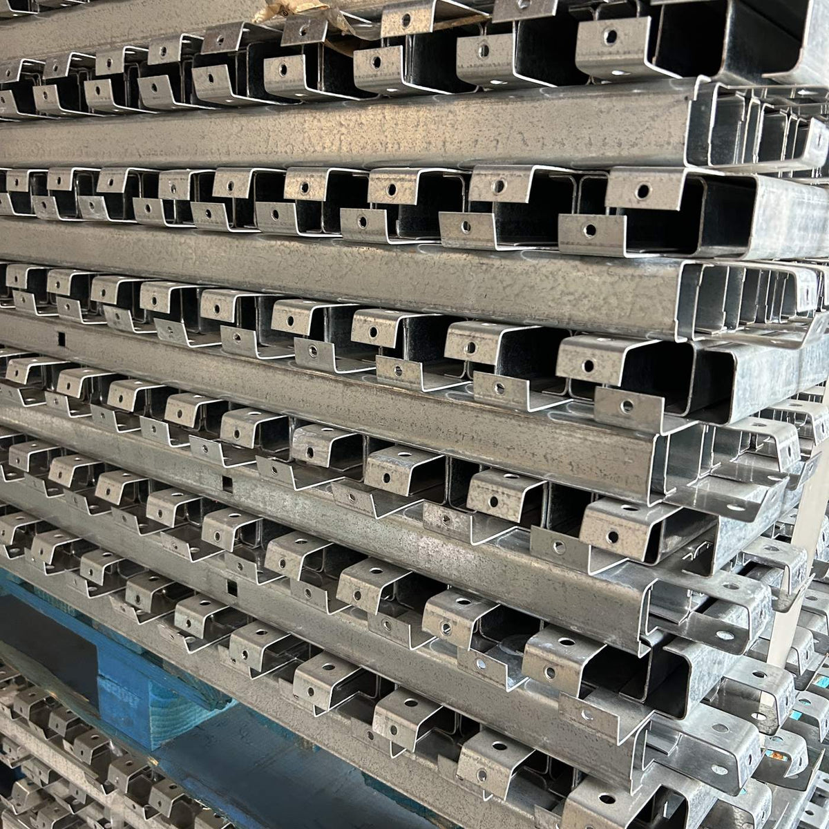 Used Flanged Pallet Supports 42" - Galvanized