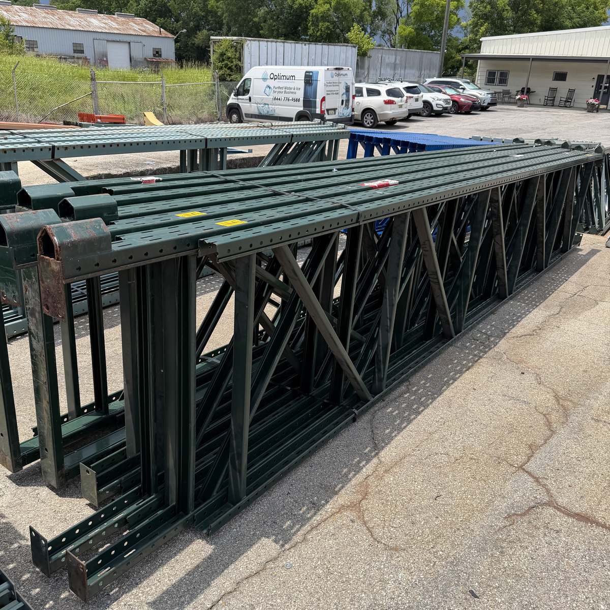 Used Slotted Uprights 42" x 20' - Green