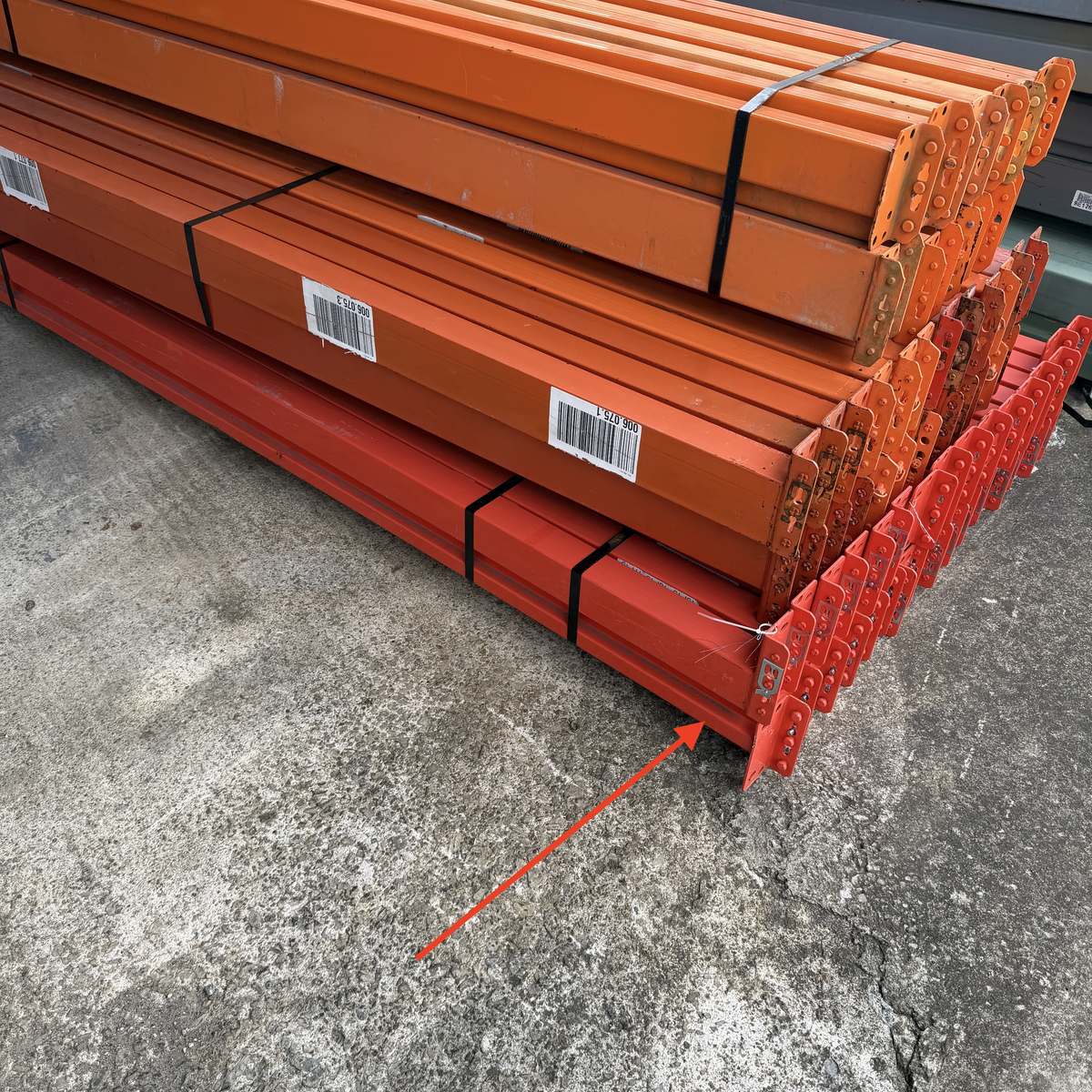 Used Teardrop Beams 96" x 3" - Orange