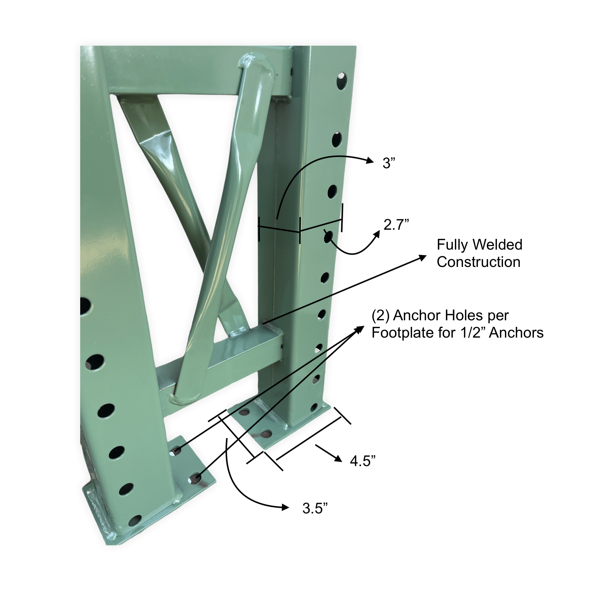 Tear Drop Upright Racking 48