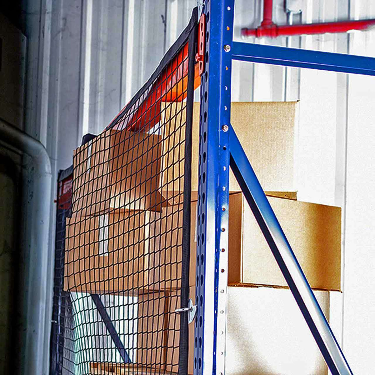 Flush Pallet Rack Safety Netting 