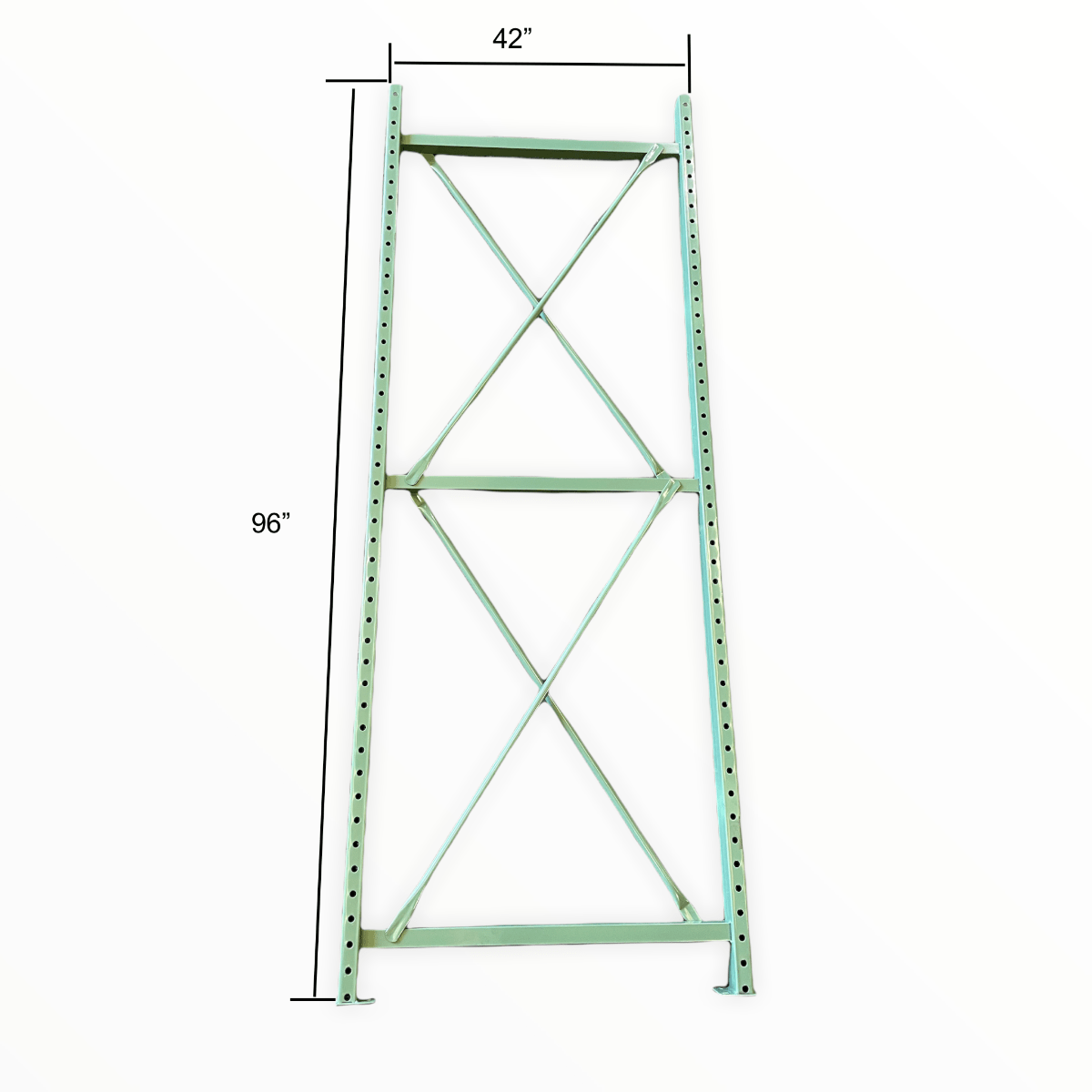 Speedrack Teardrop Uprights 42&quot; deep x 8&#39; high pallet rack uprights